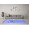 thumbnail image 3 of Ahgly Company Machine Washable Indoor Rectangle Abstract Blue Modern Area Rugs, 7' x 10', 3 of 4