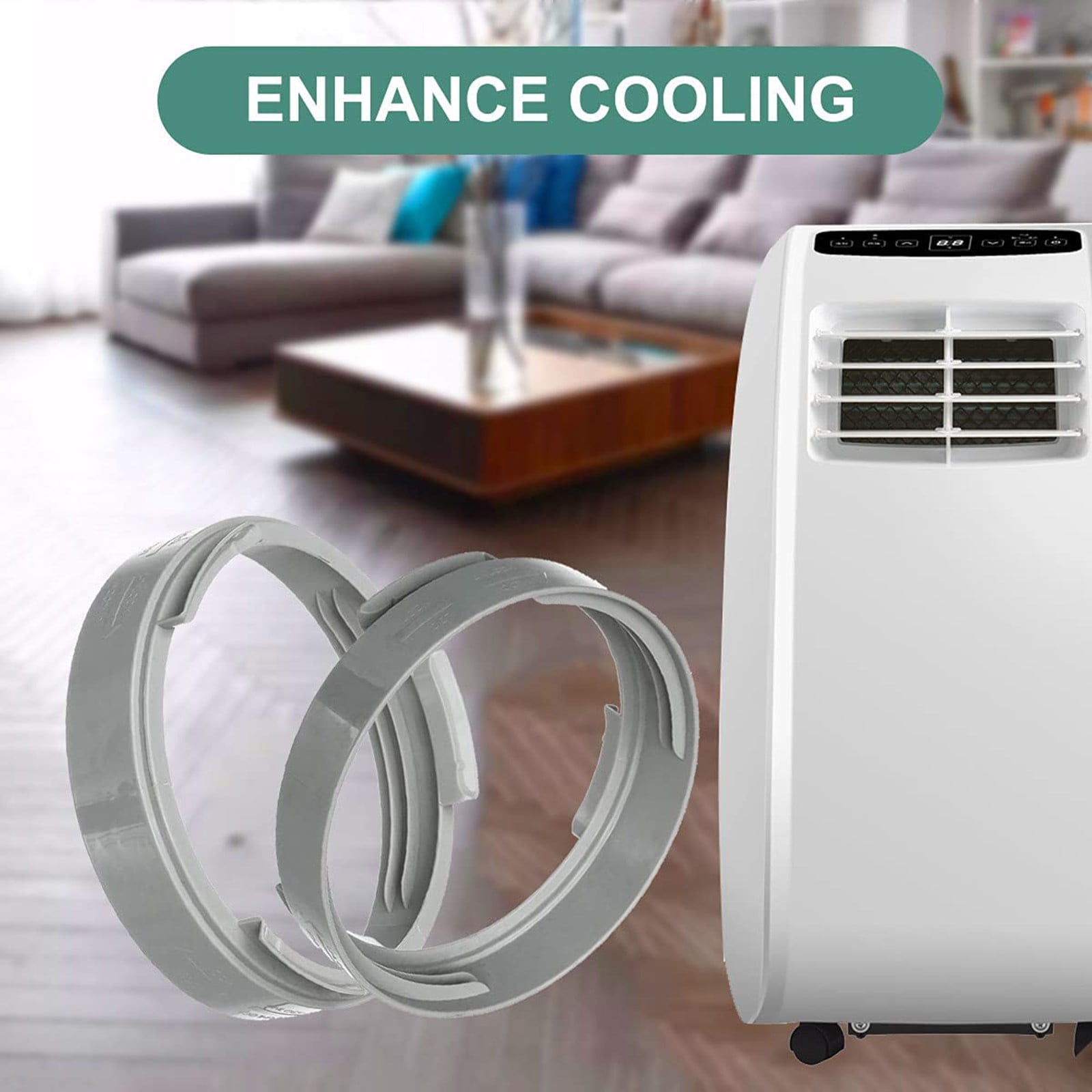 Portable Air Conditioner Universal Exhaust Hose - 5.9 Inch / 6 Inch , Clockwise Thread, Air Conditioning Exhaust， Adapter Interface