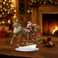 thumbnail image 6 of Clearance 2D Santa Sleigh Figurines Christmas Decor, Cute Santa Christmas Decorations for Home, Christmas Centerpieces Figurine for Tables, 6 of 7