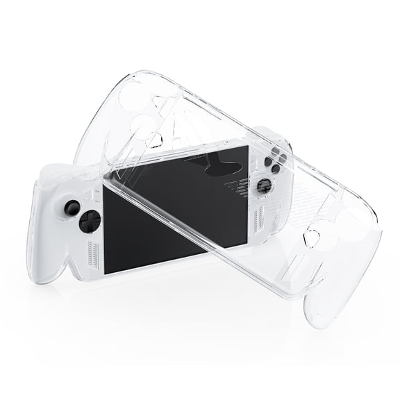 Transparent Protective Case for ROG Ally & Ally X, Shockproof Full-Body Cover with Anti-Slip Grip - Sweatproof & Anti-Scratch Gaming Console Cover for ASUS ROG Ally/Ally X Handheld, Precise Cutouts