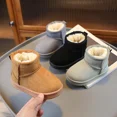 thumbnail image 2 of Botas de nieve de lana gruesa para niños, botas de algodón de fondo suave, botines cálidos de invierno para bebés y niñas, zapatos cómodos para niños pequeños, 2 of 5