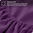 thumbnail image 3 of Bare Home 2-Pack Fitted Sheets - Premium 1800 Collection - Ultra-soft - Deep Pocket - Twin, Plum, 3 of 7