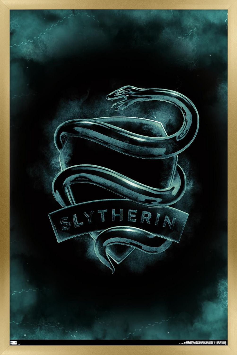 Harry Potter - Slytherin Crest Magic Wall Poster, 22.375" x 34"