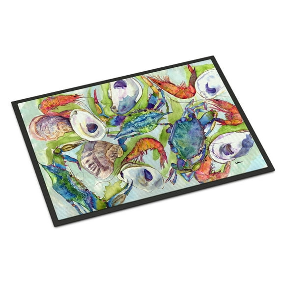 Carolines Treasures 8547MAT Crab Doormat 18x27 27"L x 18"W multicolor