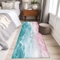 thumbnail image 4 of 2'x6' Rug Runners for Hallways Kitchen, Turquoise Pink Coastal Non Slip Entryway Beside Floor Carpet Runner, Summer Beach Nautical Washable Laundry Room Bedroom Throw Rugs Mat for Family Pet, 4 of 8