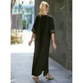 thumbnail image 3 of Plus Size Kaftan Dresses for Women Beach Caftan Loungewear Mexican Embroidered Dress Long Beach Tunic Summer Elegant Vacation Outfit Long Sleeve Robe, 3 of 10