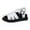 White, variant on Women's Hollow Out Stylish Fisherman Platform Sandal Hook and Eye Big Buckle Gladiator Shoe Summer Casual Beach Flat Open Toe Solid Buckle Strappy Anti-Slip Sandals