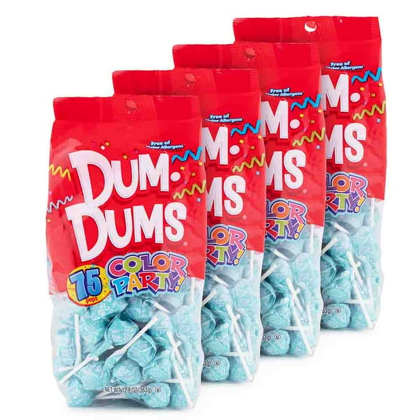 Dum Dums Lollipops Light Blue Blu Raspberry Flavor 475
