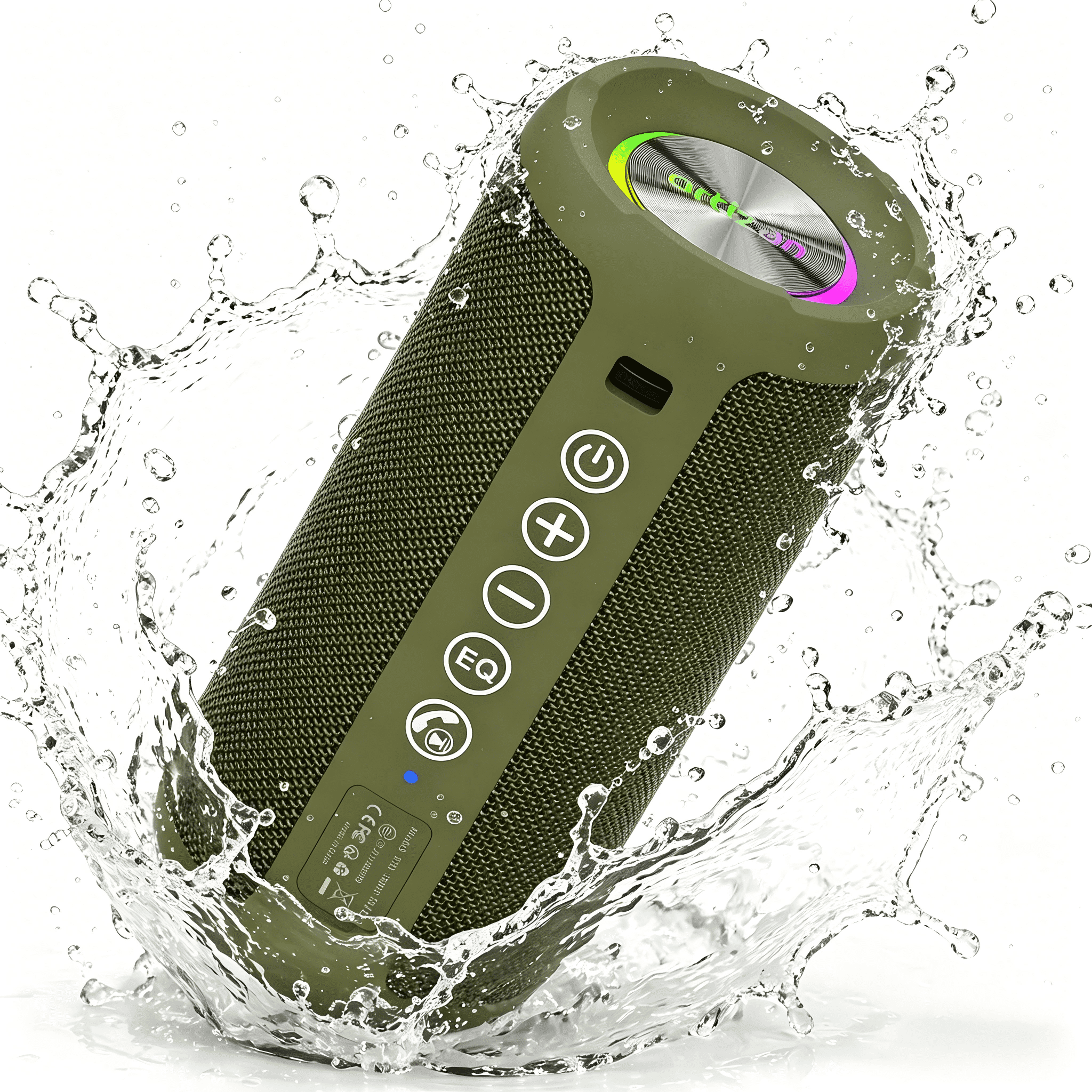 Ortizan Rugged Portable Bluetooth Speaker, IPX7, 24W, 30H