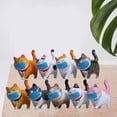 thumbnail image 4 of Mini figuras de gatos, modelos de animales, decoración del hogar, accesorios de mesa, adornos de jardín B, 4 of 6