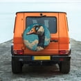 thumbnail image 4 of Haiem Spare Tire Cover , Wheel Cover with Blue Watercolor Duck printed, Camper Spare Tire Cover Fit for Jeep Wrangler Rv SUV Truck Travel Trailer-16 inch, 4 of 8