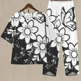 thumbnail image 1 of Ensembles d'Été Deux Pièces pour Femmes, T-Shirt Court à Manches Courtes Imprimé à Demi-Manches à Col Rond + Ensemble de Pantalon Décontracté, Ensemble Détente Deux Pièces, Ensembles Grande Taille en Liquidation, 1 of 4