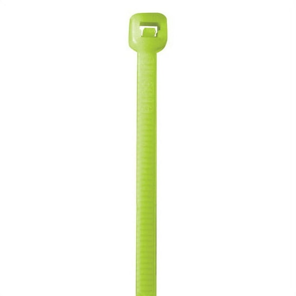 Office Depot® Brand Color Cable Ties, 14", Fluorescent Green, Case Of 1,000
