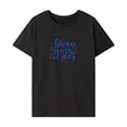 thumbnail image 1 of Camiseta de mujer de verano para mujer, informal, con cuello redondo, para ir de compras, playa, viajar XL, 1 of 7