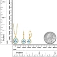 thumbnail image 5 of Gem Stone King 8.50 Ct Sky Blue Topaz 18K Yellow Gold Plated Silver Pendant and Earrings Jewelry Set, 5 of 5