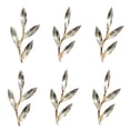 thumbnail image 2 of 10 piezas Vintage hecho a mano de metal adorno decorativo suministros de artesanía hojas de de imitación de espalda plana para accesorios pa Soledad Headpiece del Rhinestone, 2 of 6
