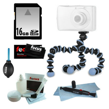 JOBY JB01250-0EN GorillaPod Original in Black/Sky Blue + 16GB Memory Card + Professional LCD / Lens Cleaner + Professional Dust Blower + 5 Piece Deluxe Cleaning and Care Kit + Accessory Kit JOBY JB01250-0EN GorillaPod Original in Black/Sky Blue + 16GB Memory Card + Professional LCD / Lens Cleaner + Professional Dust Blower + 5 Piece Deluxe Cleaning and Care Kit + Accessory Kit