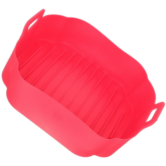 FONDOTIN Red Air Fryer Silicone Liner 1Set 7.9x7.9in