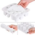 thumbnail image 3 of Molde de silicona para paletas con tapa, molde para helados, 12 signos del zodiaco chino, forma de animal, paletas de silicona AVCE, 50 palitos de madera (blanco) Vhermosa Cuidado Dental Especializado, 3 of 8
