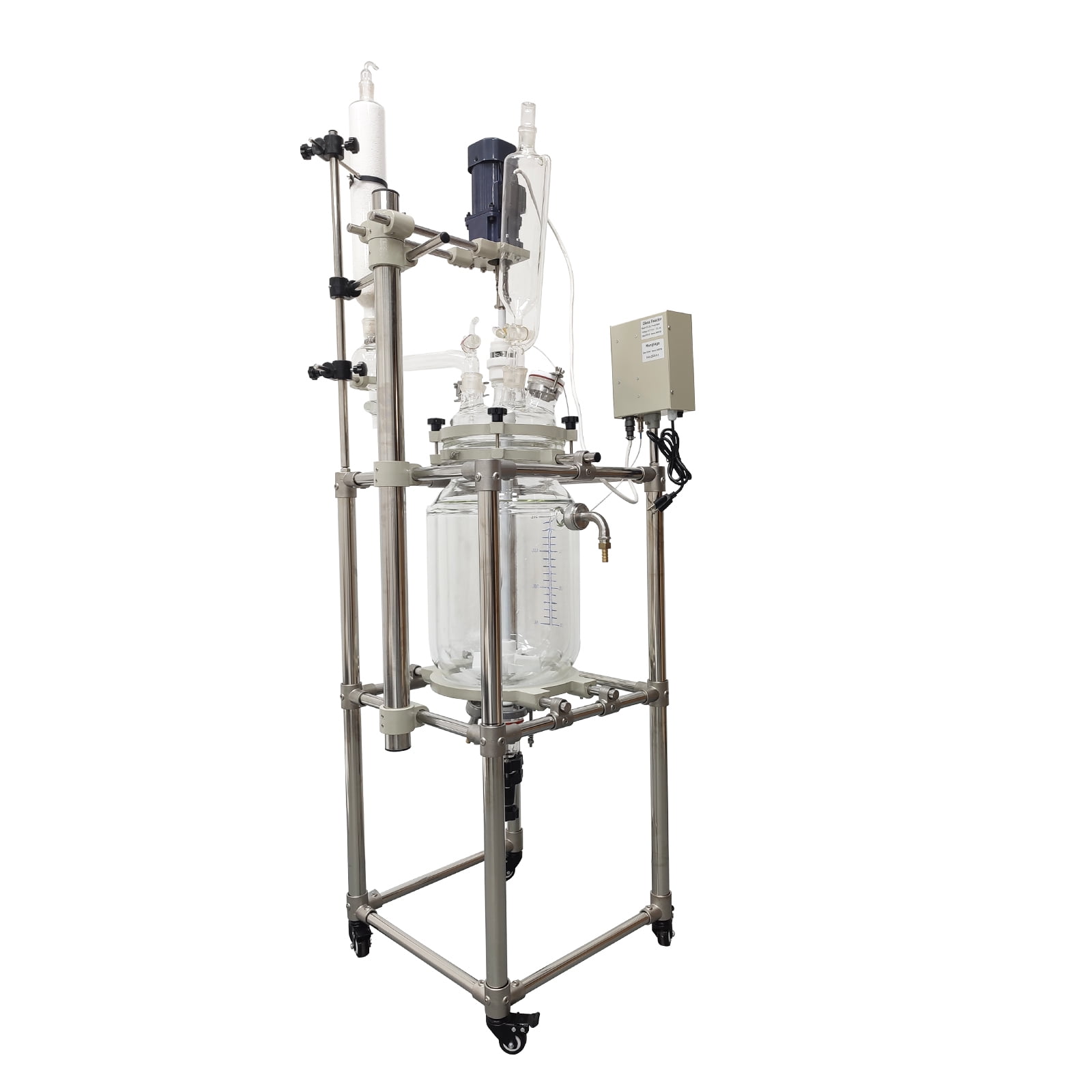20L Double Layer Glass Reactor Lab Jacketed Glass Pilot Reactor