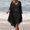 Black, variant on Womens Bathing Suit, Bikini Swimsuit Coverup, Beach Tassels Loose Hollow Out Coverup Skirt, 2025