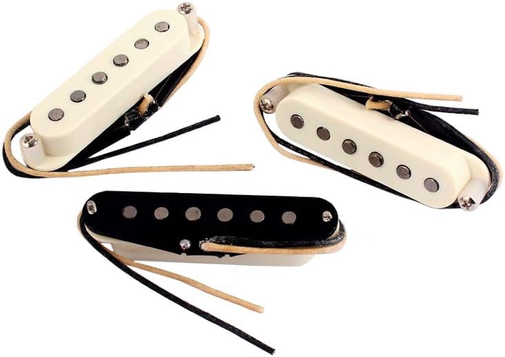 Single Coil Pickups SSS Alnico 5 Neck/Middle/Bridge Pickups for ST Electric Guitar 3PCS/Set Cream White