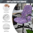 thumbnail image 6 of Renewold Office Chair Cover Decorative Rotating Chair Slipcover Stretch Soft Chair Protector Cover for Desk Computer Chair for Easter Decor, Easter Bunny Egg Carrot Purple, S, 6 of 7