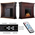 thumbnail image 3 of R.W.FLAME 43” Electric Fireplace Mantel Wooden Surround Firebox, TV Stand with Freestanding Electric Fireplace, Remote Control, Adjustable Led Flame, 750W/1500W Pearl White, 3 of 15