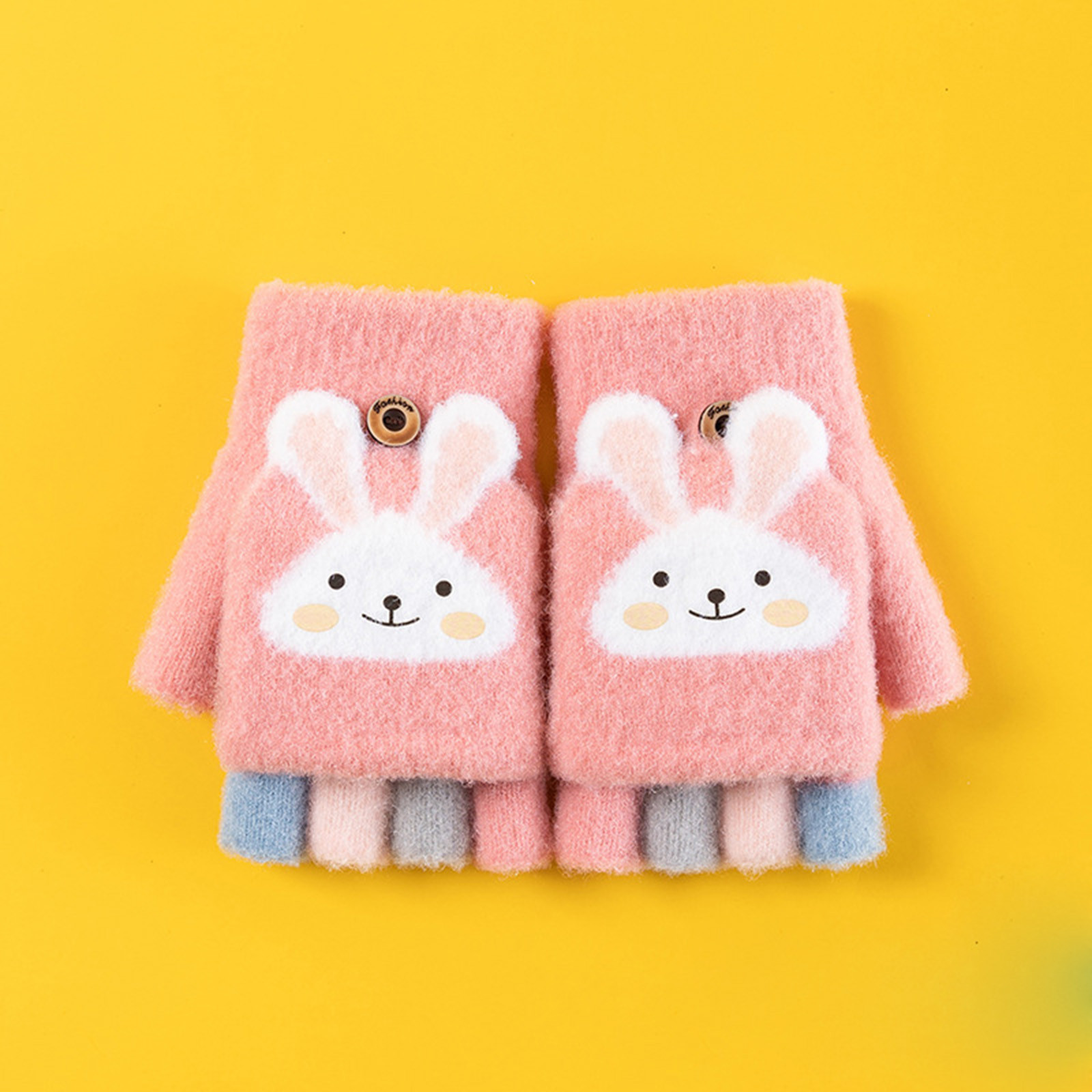 Toddler Kids Children's Knit Cartoon Rabbit Winter Warm Girls Boys Baby