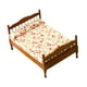 thumbnail image 5 of Cama de casa de muñecas a escala 1/12, modelo de cama de madera, modelo de decoración de muebles en miniatura, mini cama marrón, 5 of 9