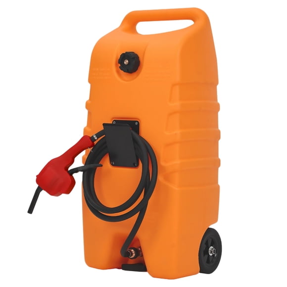 QinaQin 14-Gallon Gasoline Canister, 57-Liter Portable Fuel Tank and Fuel Delivery Pump, with 10-Foot Hose, Suitable for Lawnmower, Agricultural, Marine and Domestic Use