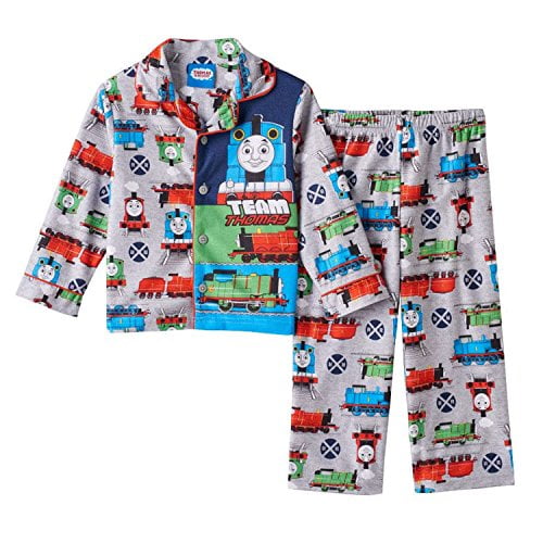 AME Sleepwear Thomas the Train Toddler Boys Coat Button Down Pajamas
