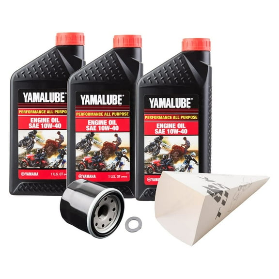 Tusk 4-Stroke Oil Change Kit Yamalube All Purpose 10W-40 For Yamaha RHINO 660 4x4 2004-2007
