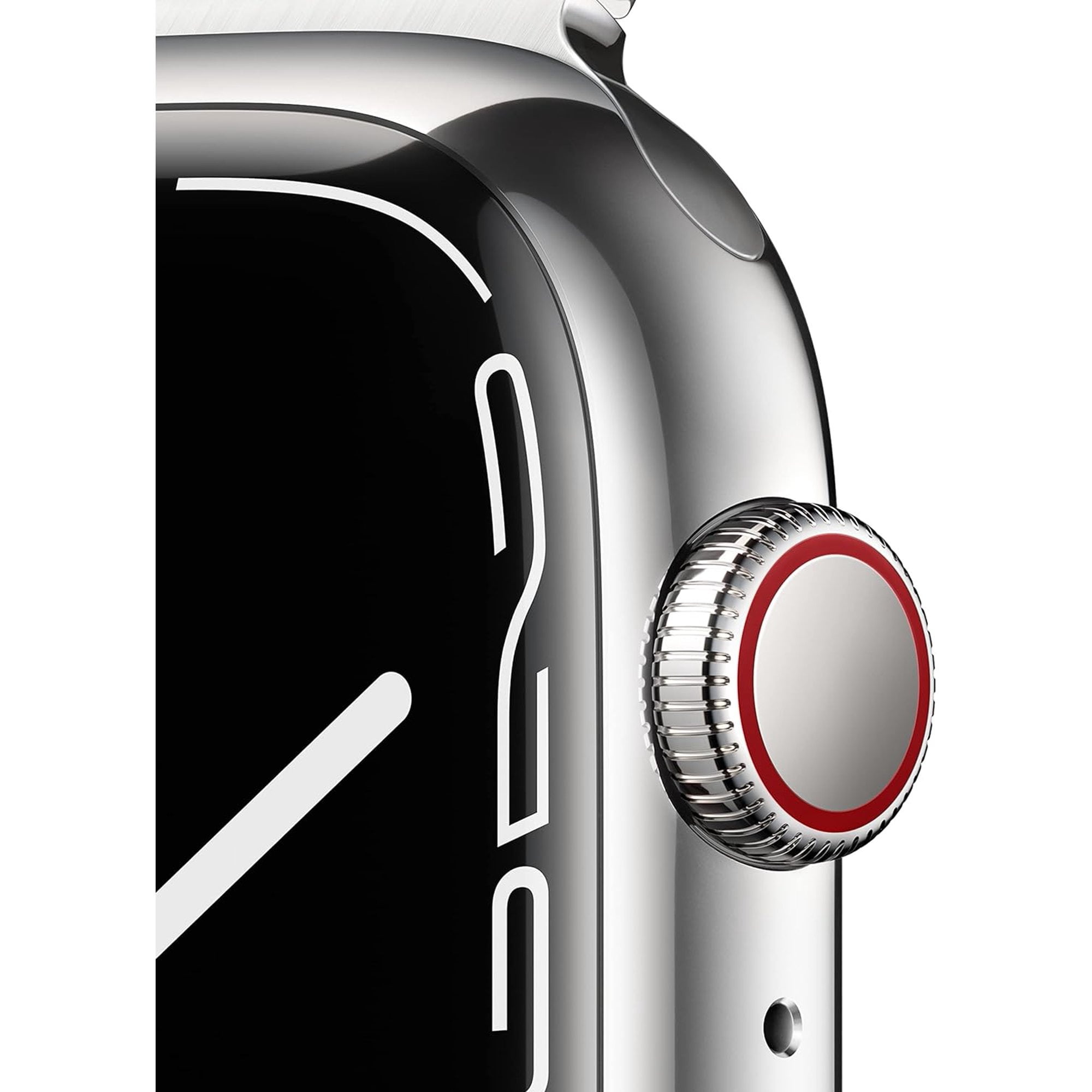 Restored Apple Watch Gen 7 Series 7 (GPS) + Cellular 45mm Silver Stainless Steel Case with Silver Milanese Loop Band (Refurbished)