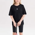 thumbnail image 3 of Agkizg Girl's Performance T-Shirt,Kids Athletic Shirts,Girls Quickly-Dry Sports Top Summer Ice Silk Wicking Short Sleeve Round Neck Tee Lightweight Athletic Shirt for 5-13 Years, 3 of 5