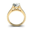 thumbnail image 3 of SuperJeweler 2 1/2 Carat Round Shape Moissanite Engagement Ring In 14 Karat Yellow Gold For Women, 3 of 6