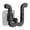 Black, variant on U Shaped Wall Mount Slipper Rack Clear PRYESS, Slipper Rack Wall Mount Shoe Holder Shoe Hanger for Bathroom, Slipper, Organizer, Wall Mount