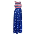 thumbnail image 1 of Vestido informal de verano con rayas y estrellas de EE. UU.Vestido sin mangas maxi sin mangas con bolsillo METRO Sunnimix maxi vestido con bolsillo, 1 of 8