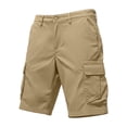 thumbnail image 4 of Guluxicc Cargo Shorts for Men Button Hiking Shorts Regular Fit Solid Color Summer Outdoor Work Casual Shorts with Pockets, 4 of 6