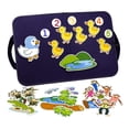 thumbnail image 3 of Tablero de cuentos de fieltro, juguetes de viaje, material didáctico para niños de 3 años en adelante, niñas que aprenden motricidad fina. pato, 3 of 9