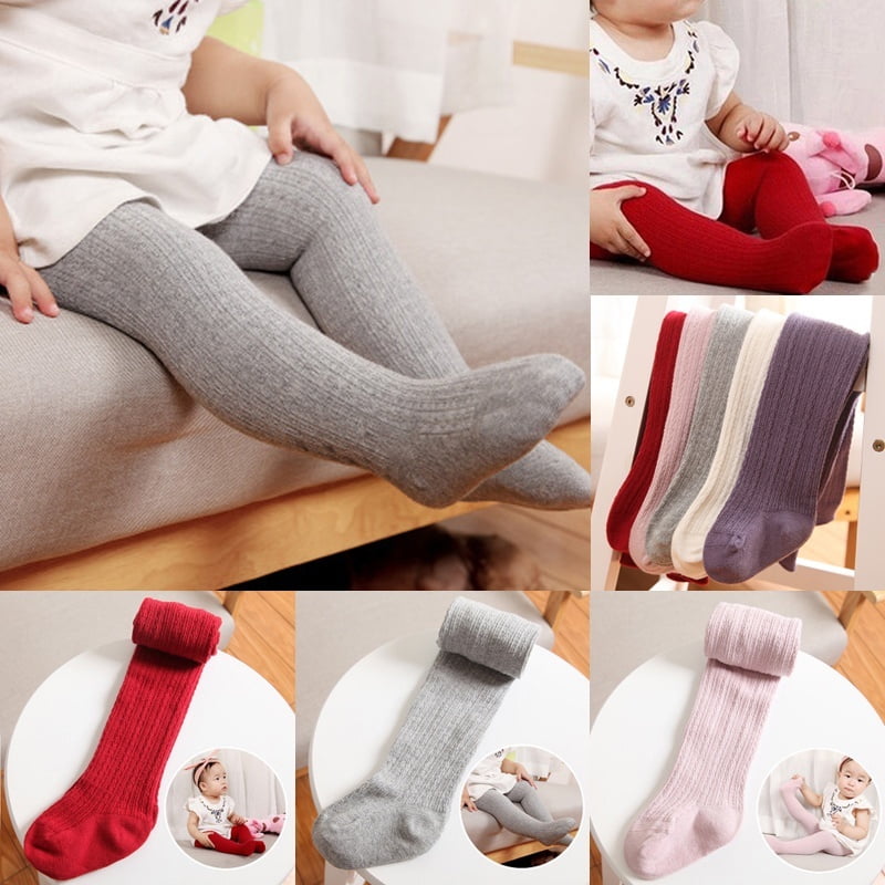 Honganda Baby Kids Girls Soft Cotton Warm Tights Socks Stockings Pants Hosiery Pantyhose Gray