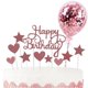 thumbnail image 4 of Paquete de decoración para tarta de cumpleaños con forma de estrella brillante y globos de lentejuelas de 5 pulgadas, 4 of 4