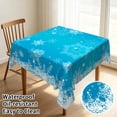 thumbnail image 2 of Tchckioa Winter Blue Snowflake Tablecloth for Restaurant Decor,70x70 Inch Square Stain Proof Table Cloth Cover, 2 of 7