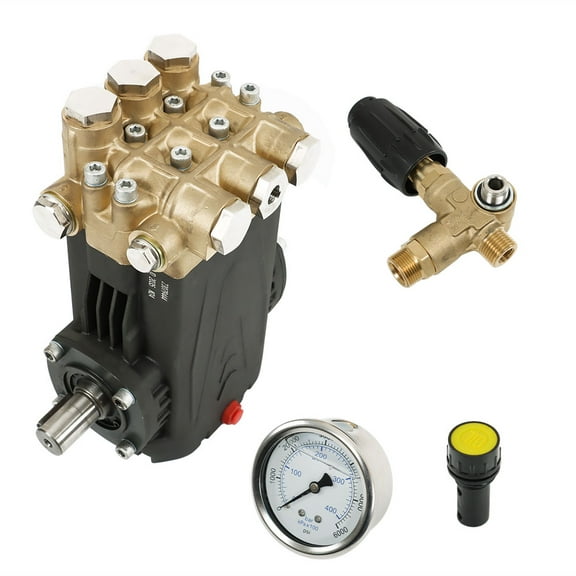 findmall 5.6GPM Belt Drive General Right Shaft 3500 PSI Pressure Washer Pump 4.5 HP Blue