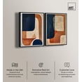 thumbnail image 3 of Blue Cream Set Canvas Set of 2 Boho Abstract by Art Remedy, Black Frame, 24 x 36, 3 of 6