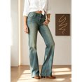 thumbnail image 3 of JOLIP Women's High Waist Flare Jeans, Soft Stretch Bootcut Denim Pants With Embroidered Back Pockets, 3 of 7