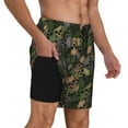 thumbnail image 3 of Gaeub Camouflage Skulls Mens Swim Trunks Stretch Beach Shorts Quick Dry for Men Swim Shorts Swimwear with Pockets- X-Large, 3 of 9