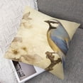thumbnail image 7 of Acheng Vintage Ink Painting Blue Bird Robin and Flower Throw Pillow Cover Case Cushion Cover for Couch Sofa Home Decoration Square Pillowcase,Set of 2 White(Two Side print) 12x12in, 7 of 7