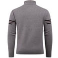 thumbnail image 6 of ZCFZJW Men's Quarter Zip Up Sweater Cable Knit Pullovers Soft Turtleneck Business Casual Work Long Sleeve Pullover Sweater Tops Khaki M, 6 of 6