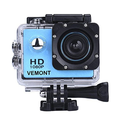 B-WARE Vemont Action-Kamera 1080p 12MP Action Cam Weitwinkel Full HD schwarz 